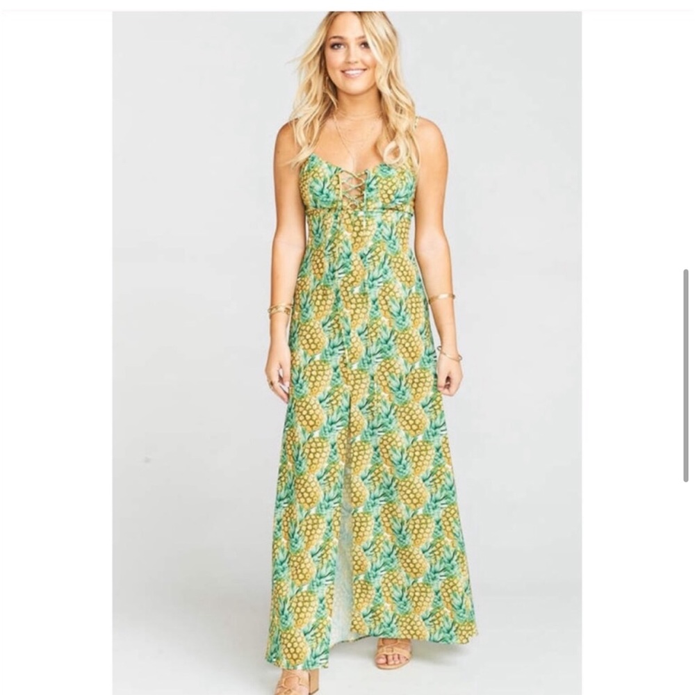 NWT Show Me Your Mumu Leyton Pineapple Maxi Dress - Picture 7 of 8